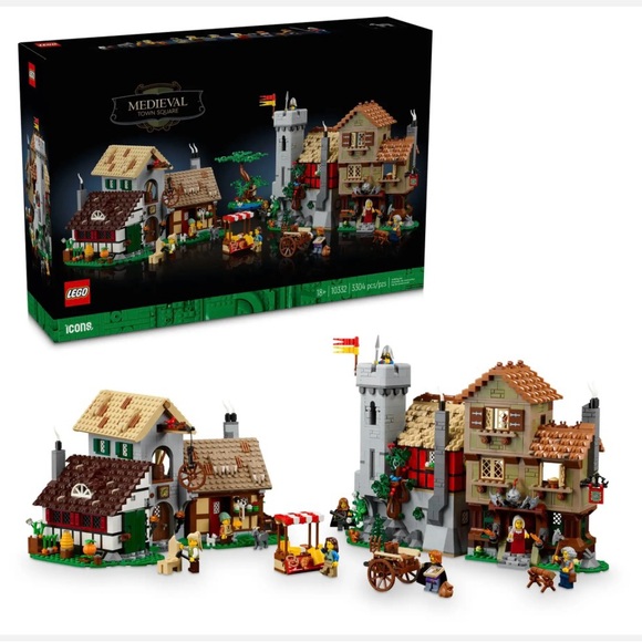 New LEGO Icons 10332 Medieval Town Square Village Factory Sealed New in Box